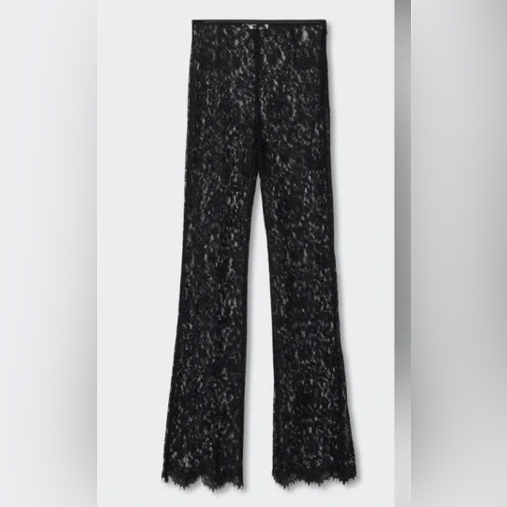 Camille x Mango black lace pants NWOT 6  SOLD OUT !!!